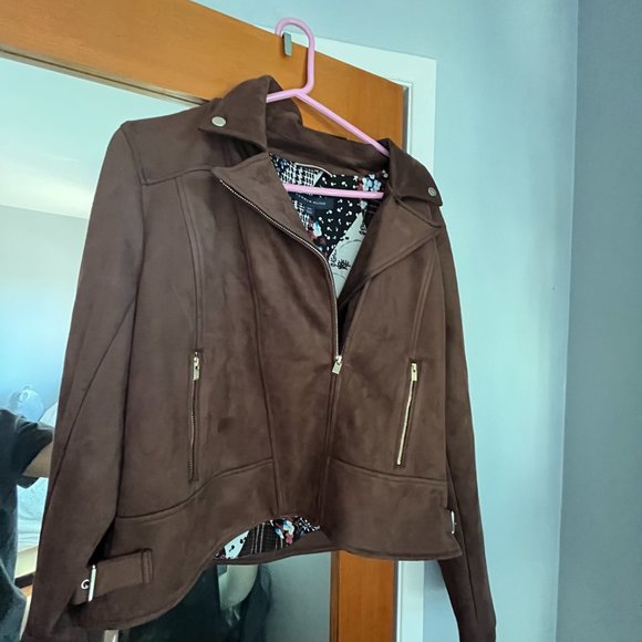Tommy Hilfiger Faux-Suede Moto Jacket - Picture 3 of 4